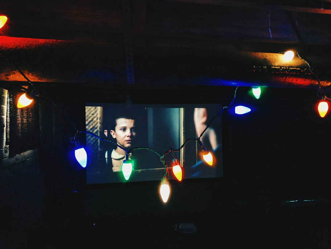 Cameras and lights on a television set